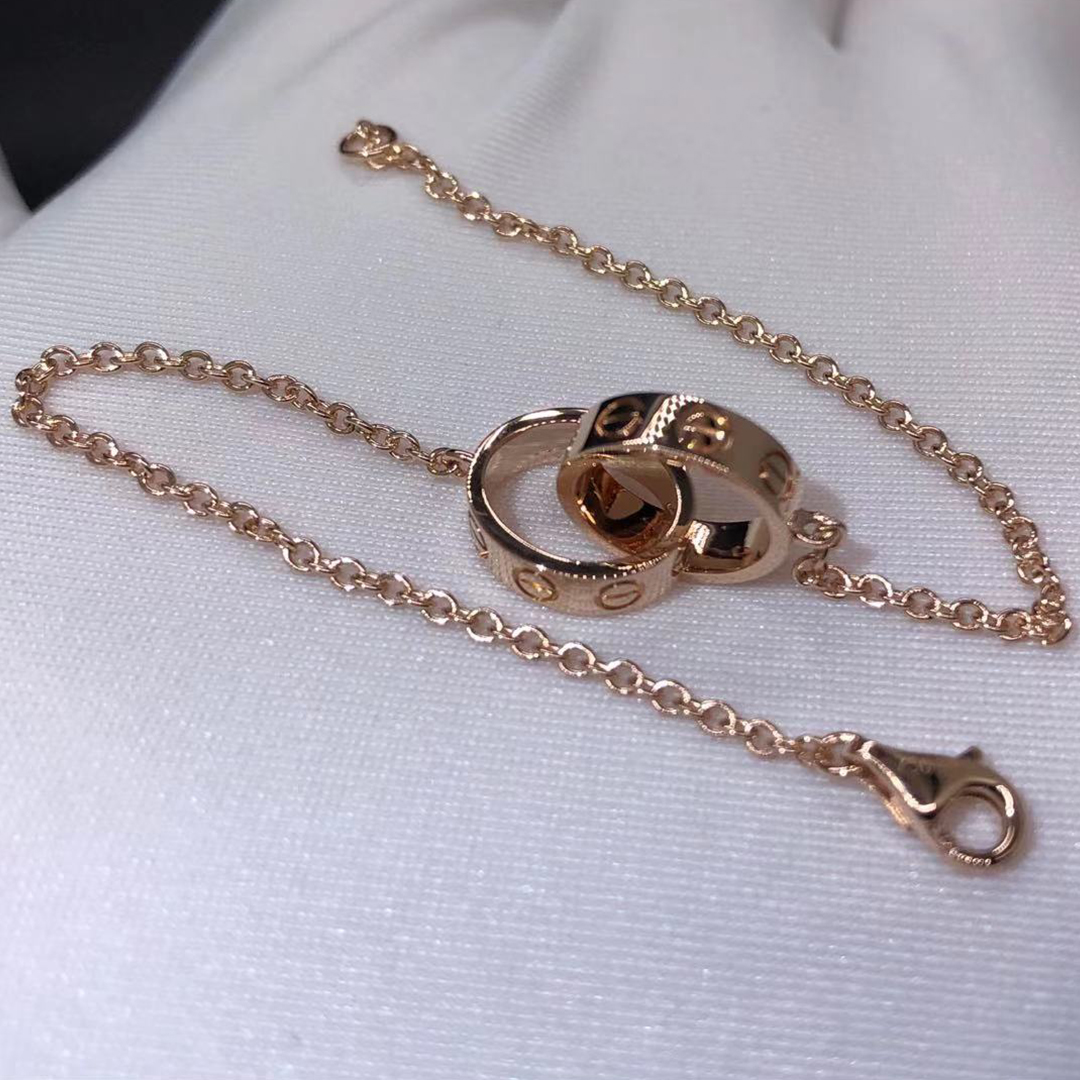 Cartier Interlocking LOVE Chain Bracelet 18K Rose Gold