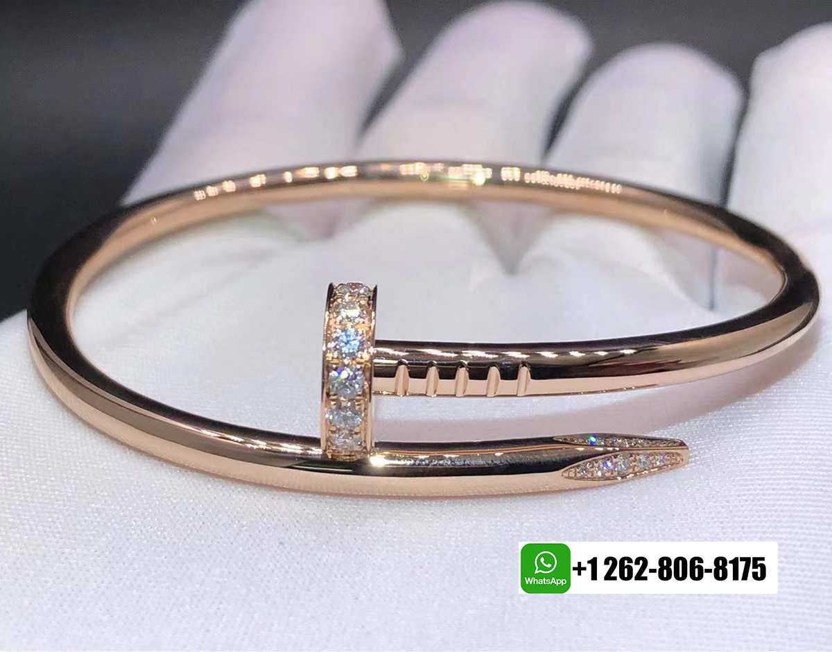 Cartier Juste Un Clou Diamonds 18k Rose Gold Classic Model Nail Bracelet B6048517