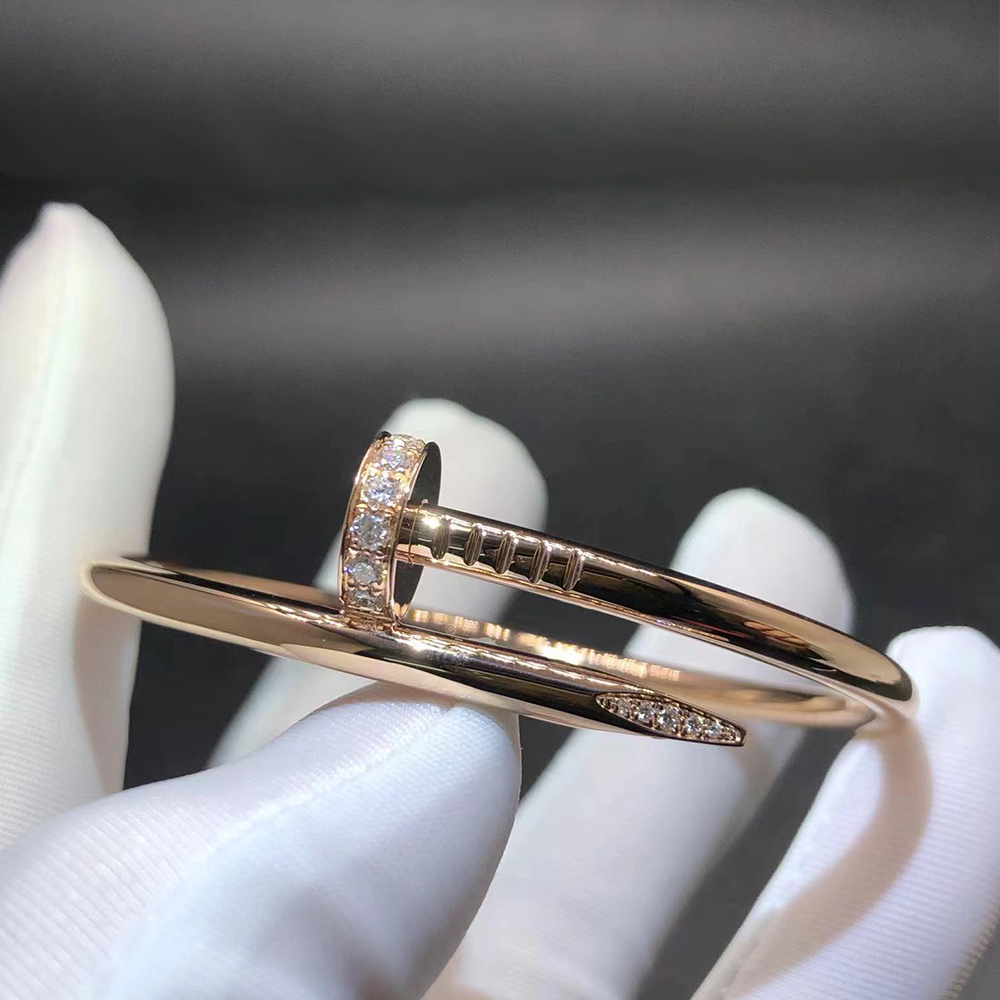 Cartier Juste Un Clou Diamonds 18k Rose Gold Classic Model Nail Bracelet B6048517