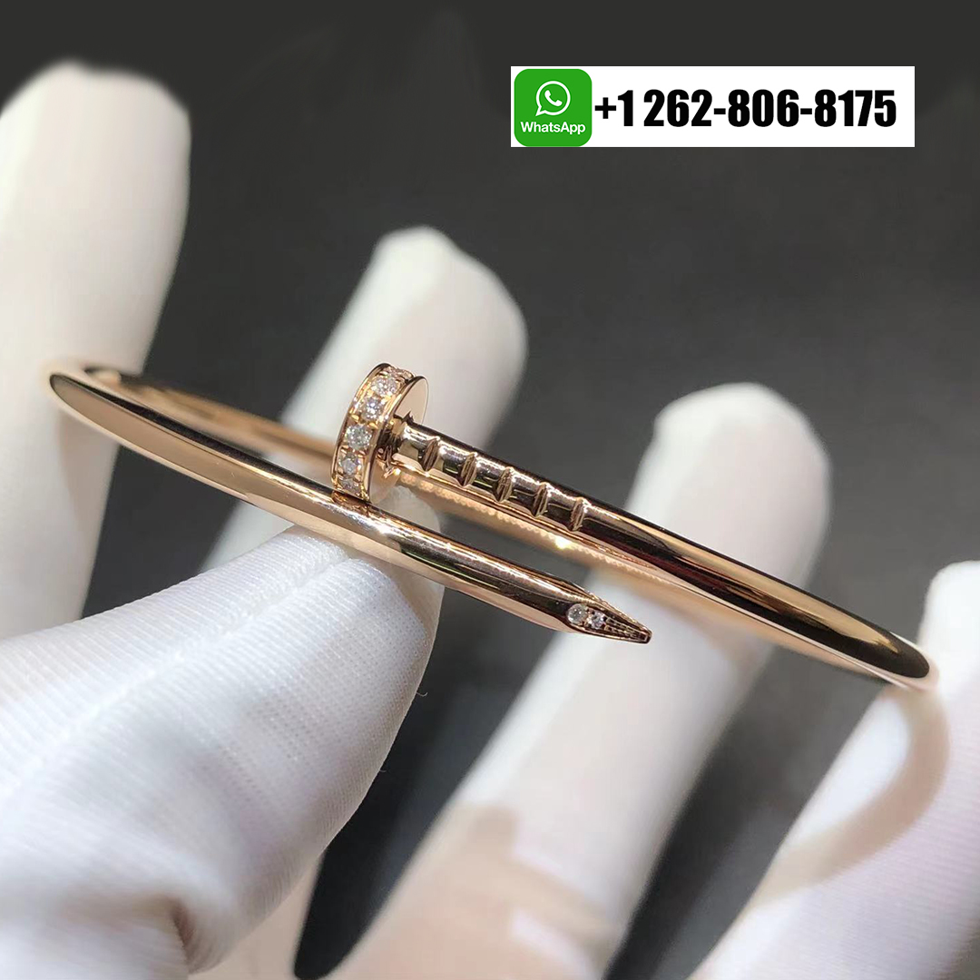Cartier Juste Un Clou Small Model 18K Rose Gold Diamond Nail Bracelet