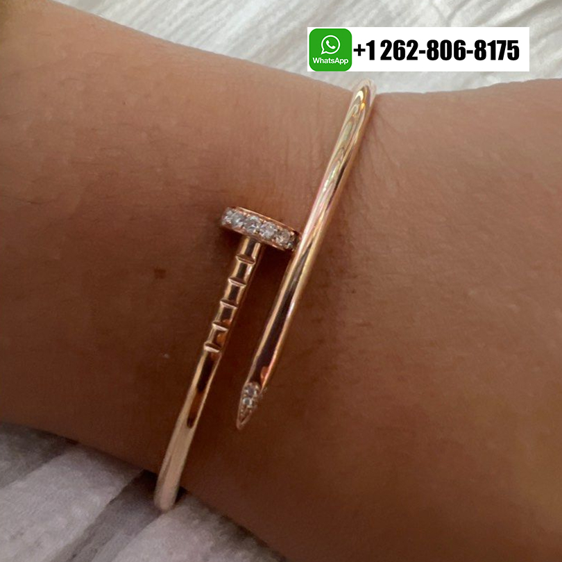 Cartier Juste Un Clou Small Model 18K Rose Gold Diamond Nail Bracelet
