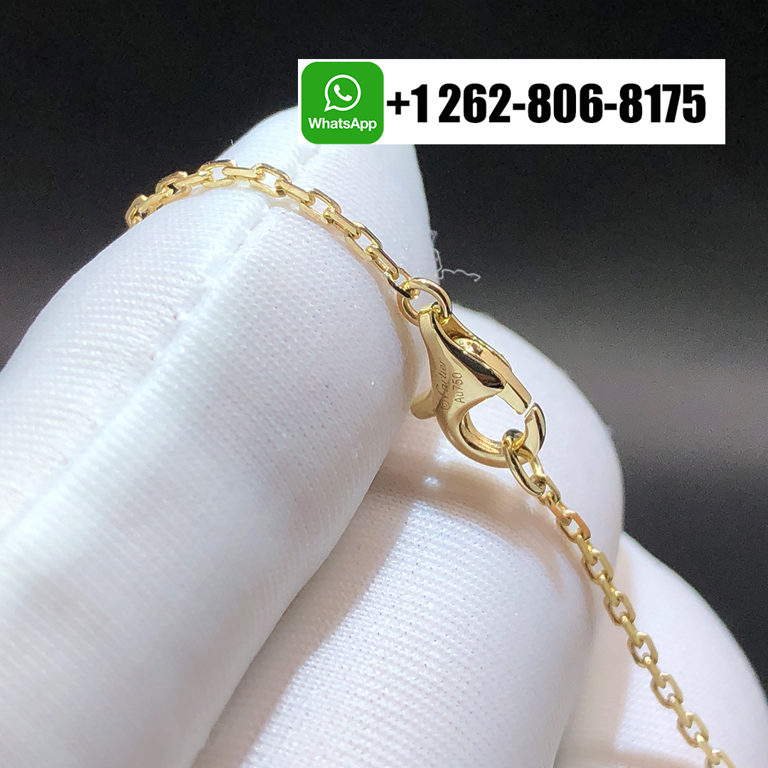 Cartier Love Interlocking Circle Chain Bracelet 18k Yellow Gold