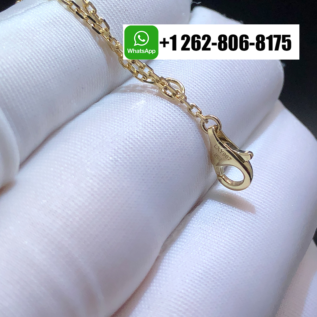 Cartier Love Interlocking Circle Chain Bracelet 18k Yellow Gold