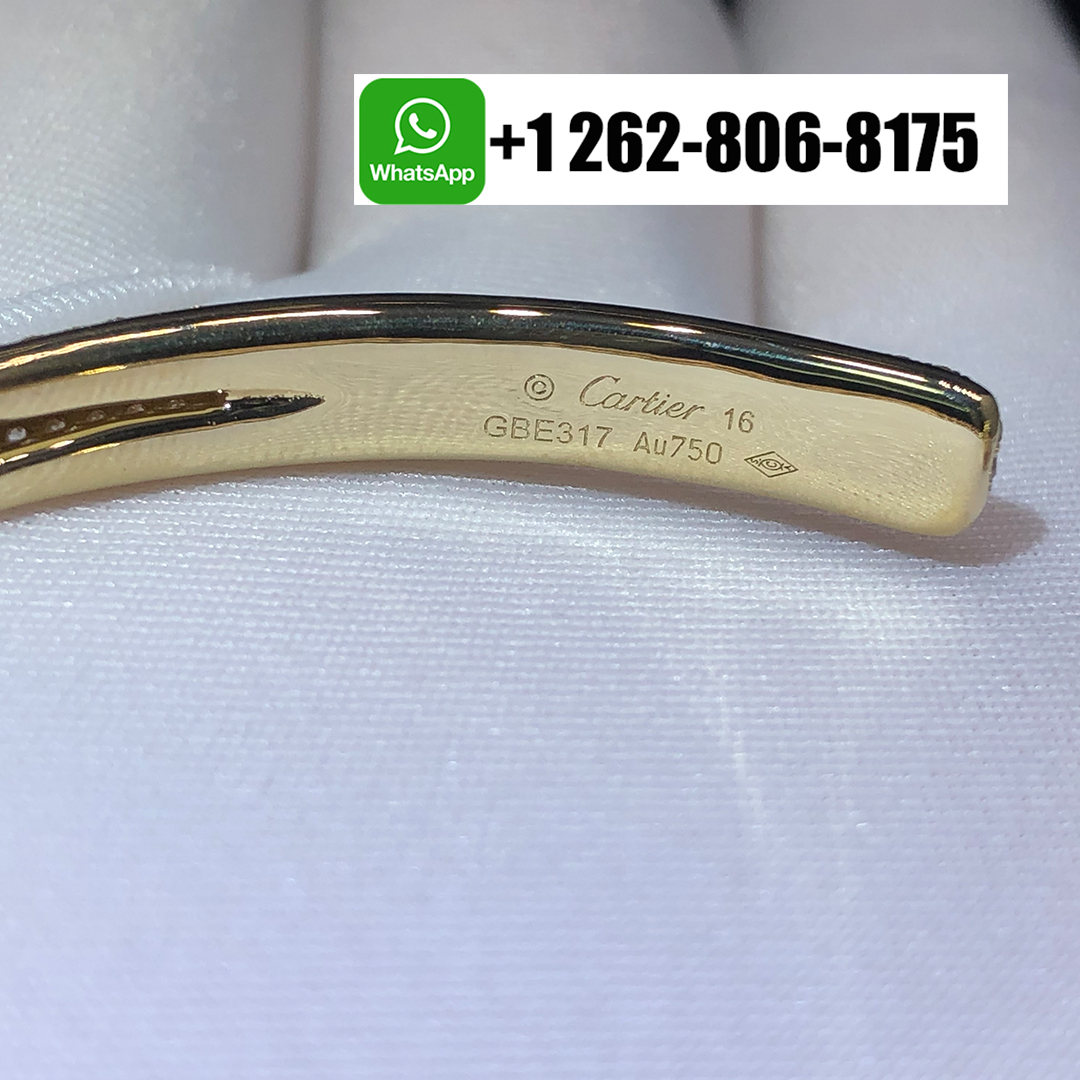 Cartier Pave Diamond Small Panthère de Cartier 18k Yellow Gold Cuff Bracelet N6718117