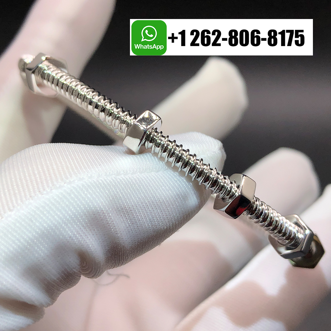Cartier Pure 18k White Gold Ecrou de Cartier Bracelet B6049617