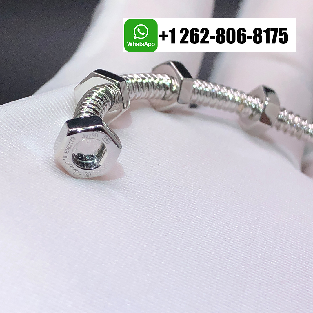 Cartier Pure 18k White Gold Ecrou de Cartier Bracelet B6049617