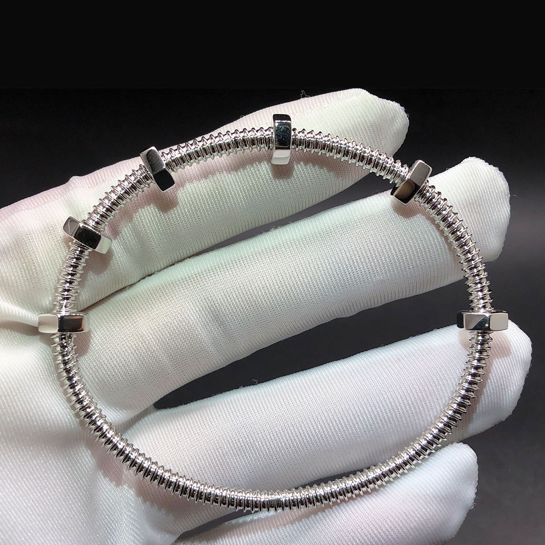 Cartier Pure 18k White Gold Ecrou de Cartier Bracelet B6049617