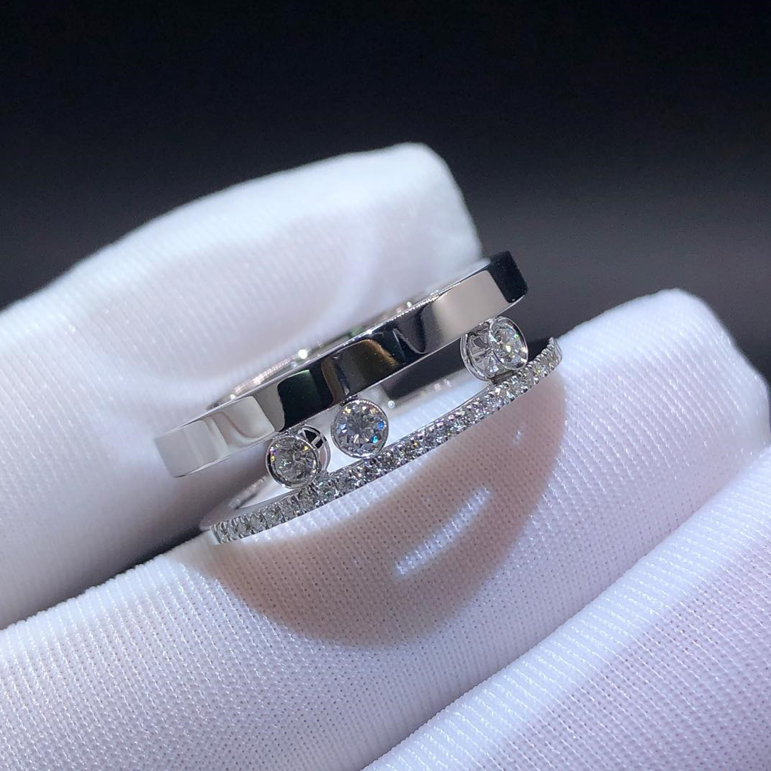Messika 18k White Gold Move Romane Diamond Ring 6516