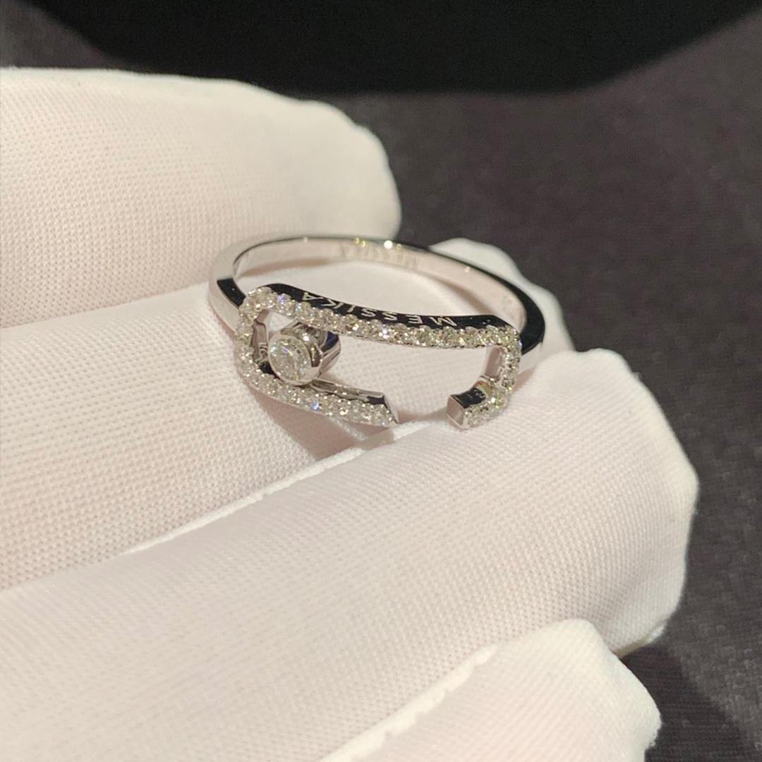 Messika Move Addiction by Gigi Hadid 18K White Gold Pave Diamond Ring