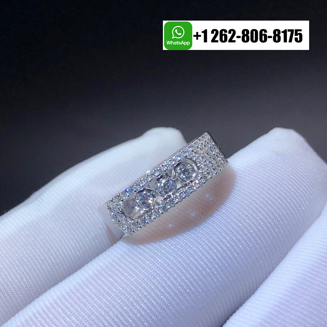 Messika Move Noa Pavé Diamond 18k White Gold Ring 6129