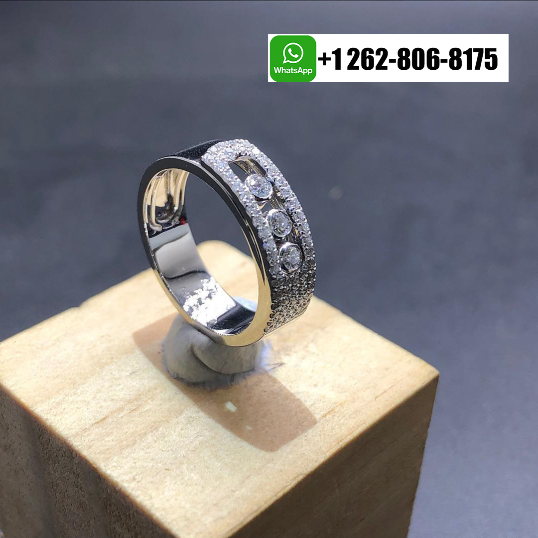 Messika Move Noa Pavé Diamond 18k White Gold Ring 6129