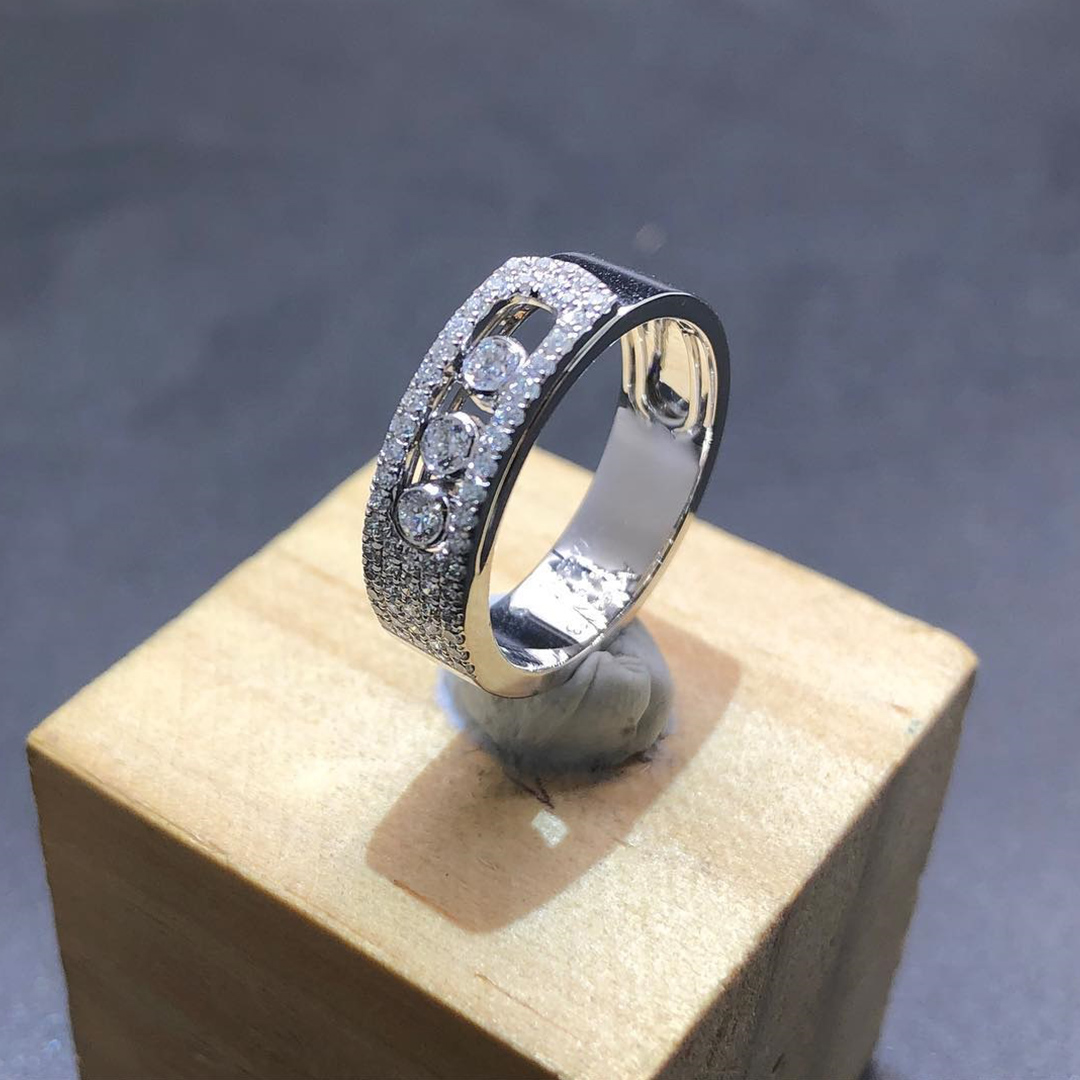 Messika Move Noa Pavé Diamond 18k White Gold Ring 6129