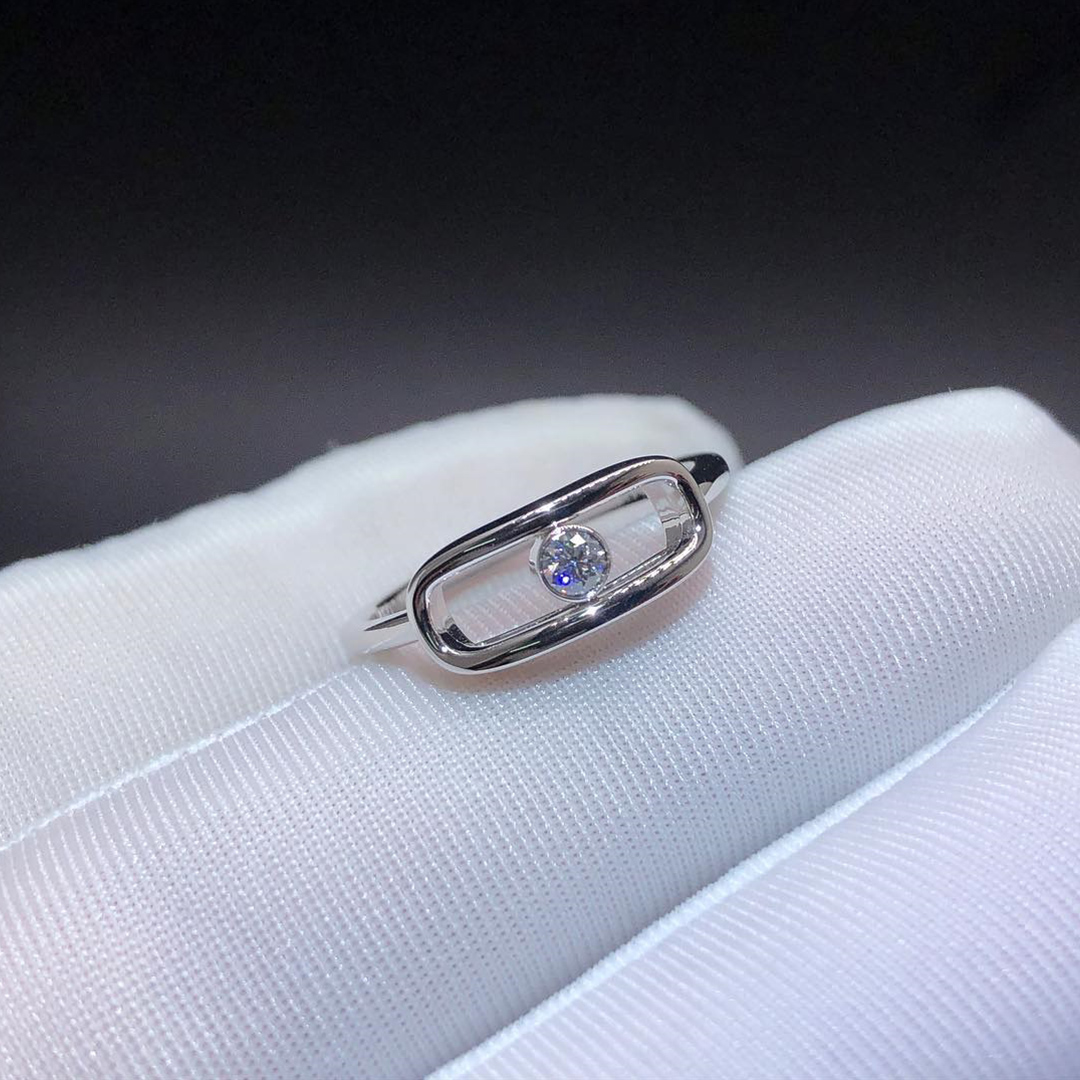 Messika Pure 18k White Gold Diamond Move Uno LM Ring 12390-WG