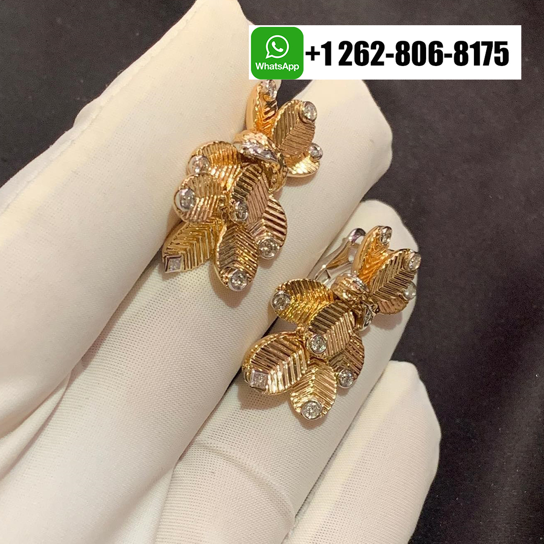 Cartier Grain de Café 18k Yellow Gold Diamond Earrings N8515268