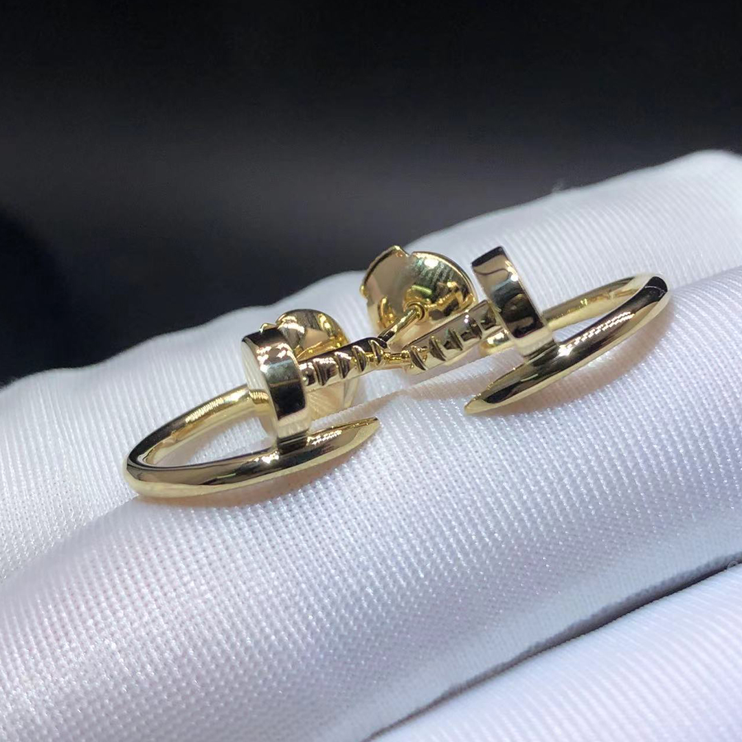 Cartier Juste Un Clou Nail Small Hoop Earrings 18k Yellow Gold B8301235