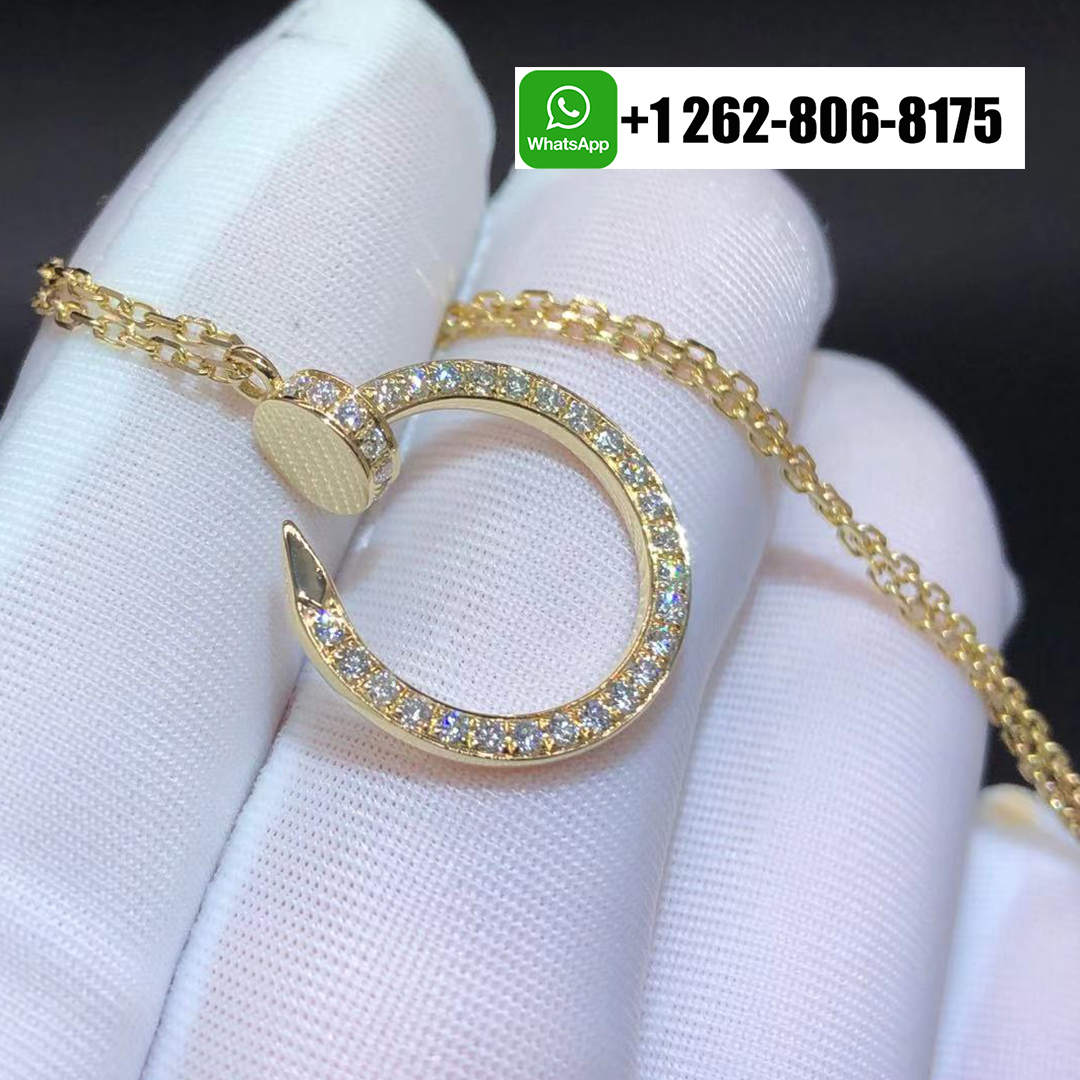 Cartier Juste un Clou Necklace Pave Diamonds 18k Yellow Gold B7224896