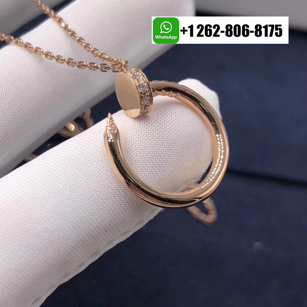 Cartier Juste un Clou Pendant Nail Necklace with Diamonds in 18k Rose Gold B7224513