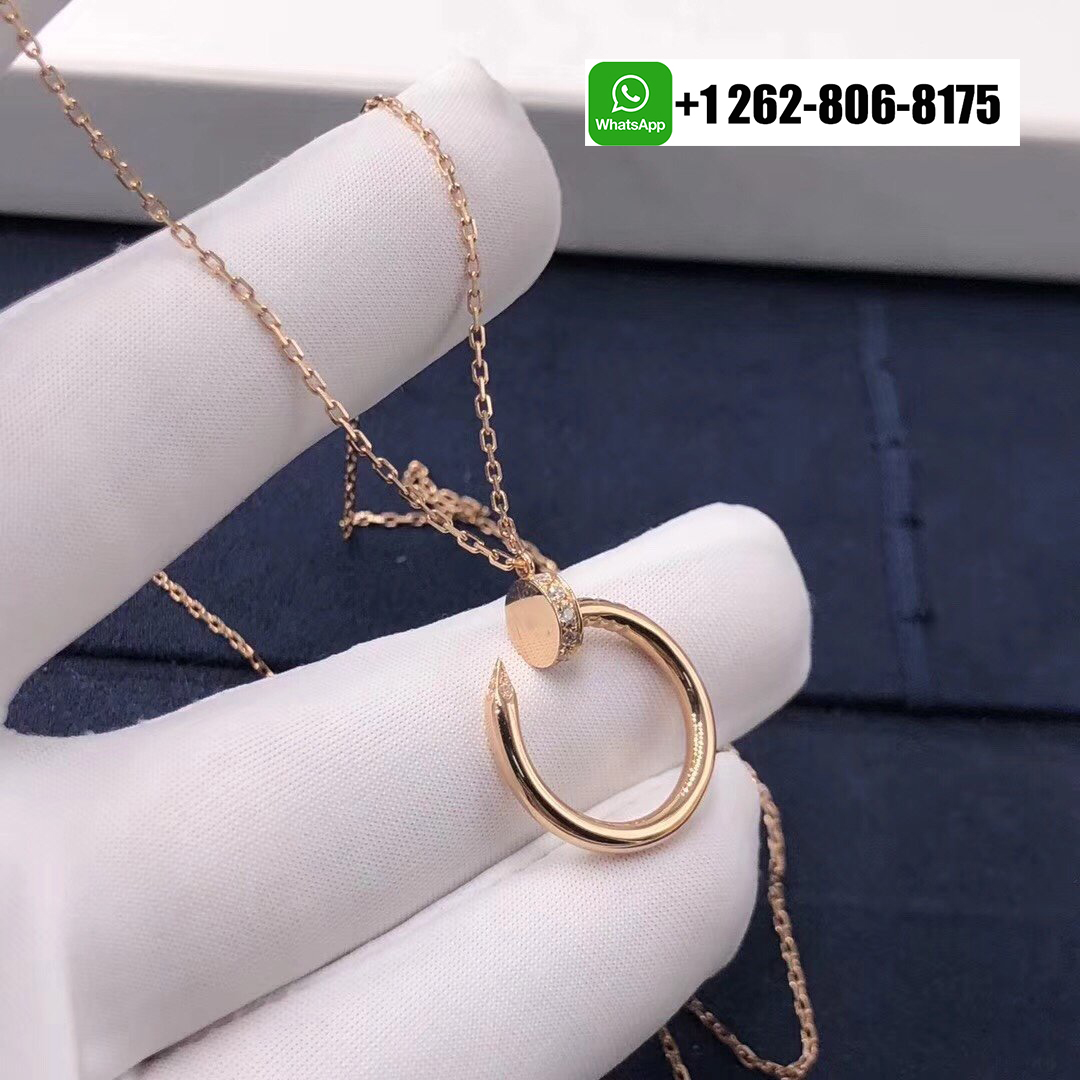 Cartier Juste un Clou Pendant Nail Necklace with Diamonds in 18k Rose Gold B7224513
