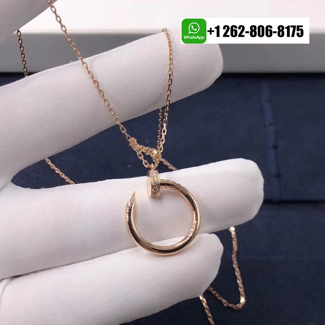 Cartier Juste un Clou Pendant Nail Necklace with Diamonds in 18k Rose Gold B7224513