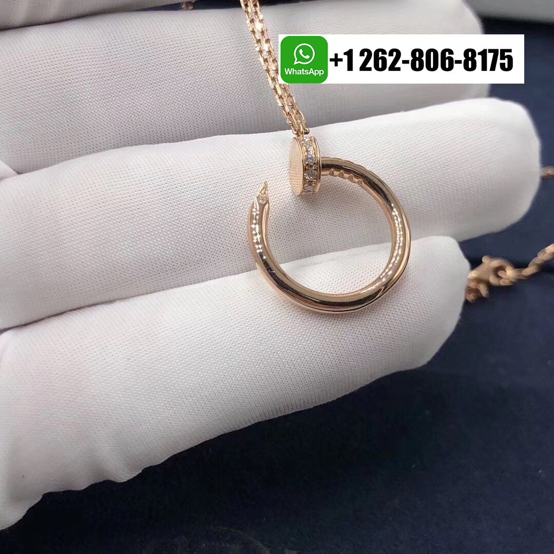Cartier Juste un Clou Pendant Nail Necklace with Diamonds in 18k Rose Gold B7224513