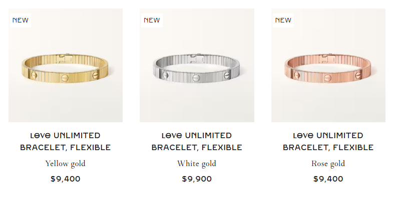Cartier LOVE Unlimited Flexible Bracelet Price