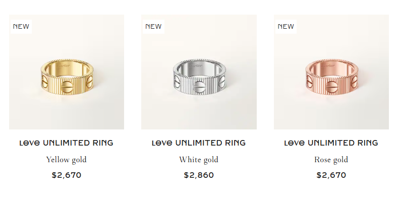 Cartier LOVE Unlimited Ring Price
