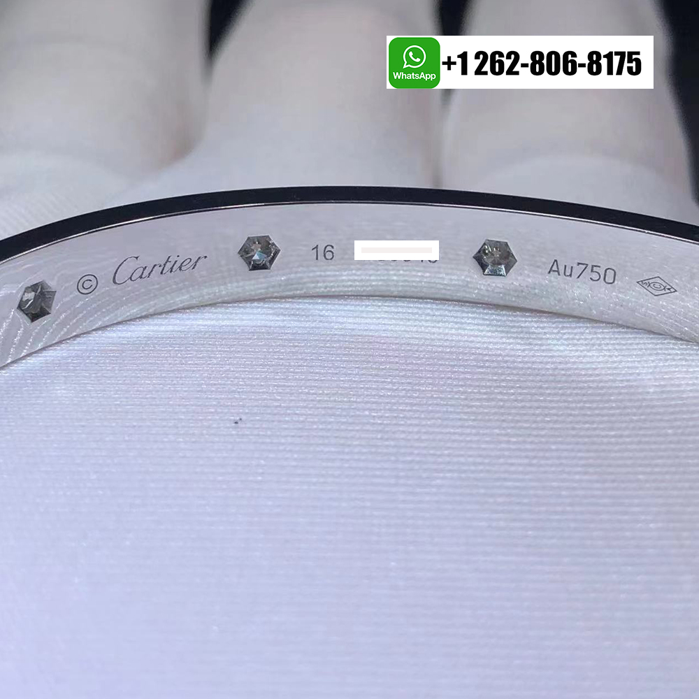 Cartier Love Bracelet 10 Diamonds Classic Model in 18k White Gold