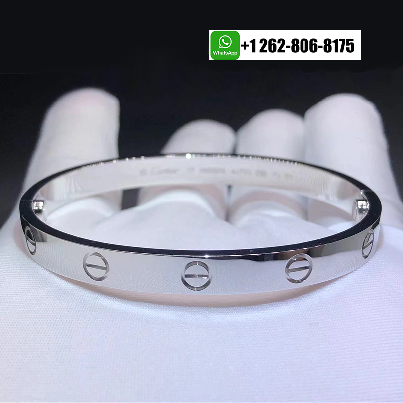 Cartier Love Bracelet Pure 18k White Gold Classic Model