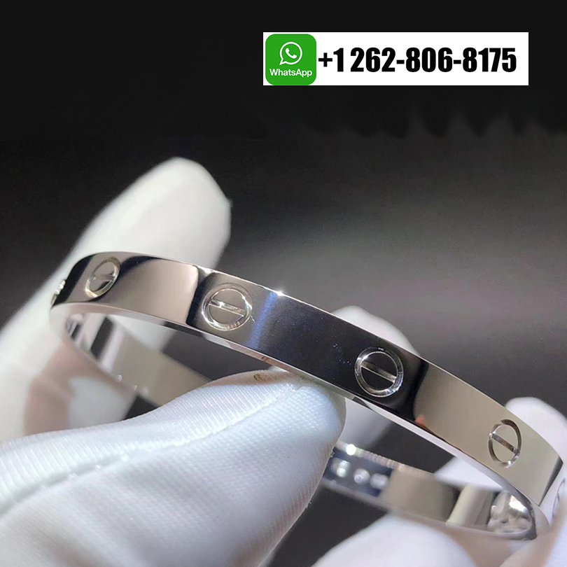Cartier Love Bracelet Pure 18k White Gold Classic Model