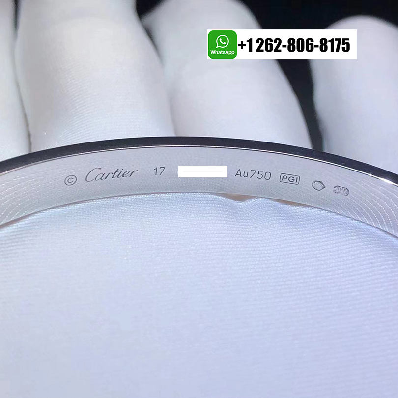 Cartier Love Bracelet Pure 18k White Gold Classic Model