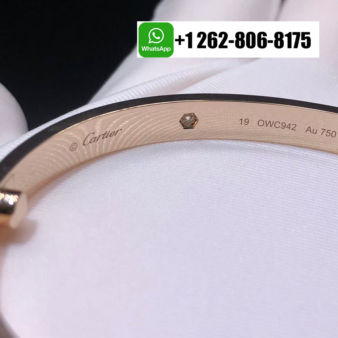 Cartier Love Classic Model Bracelet 4 Diamonds in 18k Rose Gold