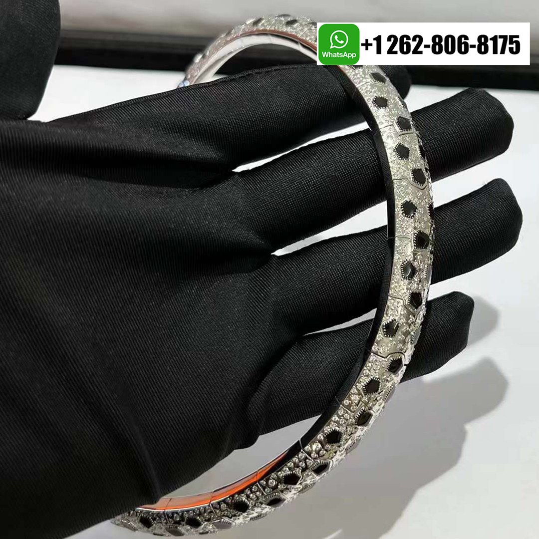 Cartier Pave Diamond Panthère de Cartier Torque Articulated Necklace 18k White Gold N7424435