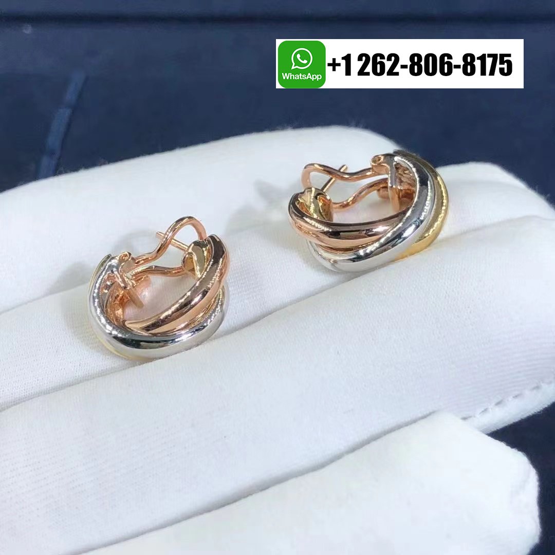 Cartier Solid 18k Gold Classic Model Trinity Earrings 80083231