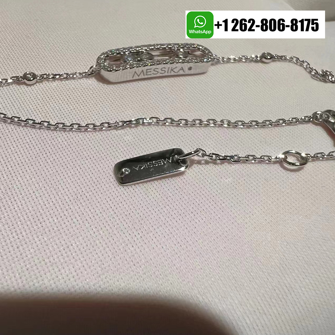 Messika Baby Move Pavé Diamond 18k White Gold Bracelet 04325