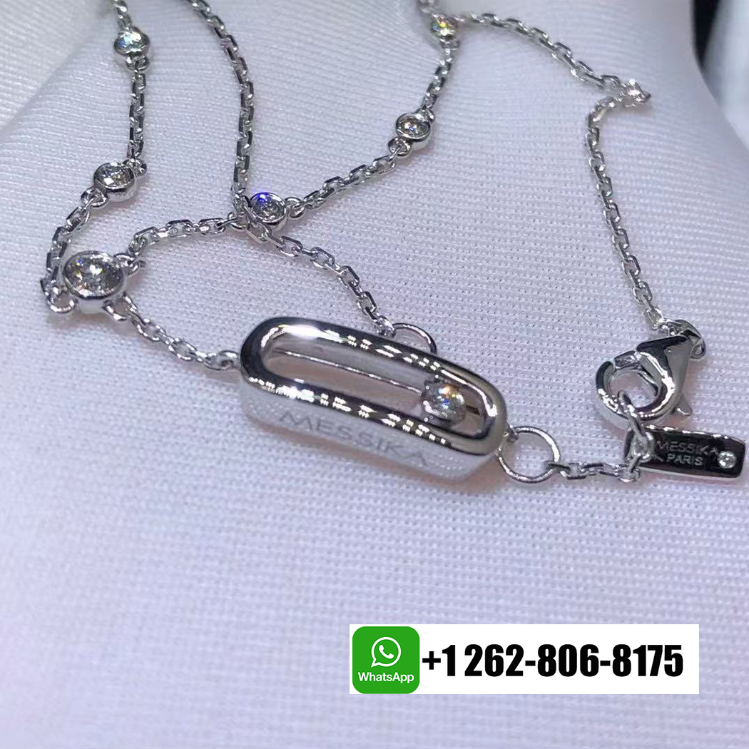 Messika Move Uno Ankle 18k White Gold Diamond Bracelet