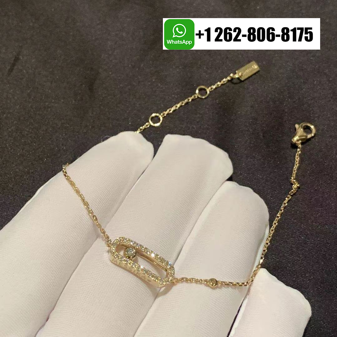 Messika Move Uno Bracelet 18k Yellow Gold and Pave Diamonds 04706