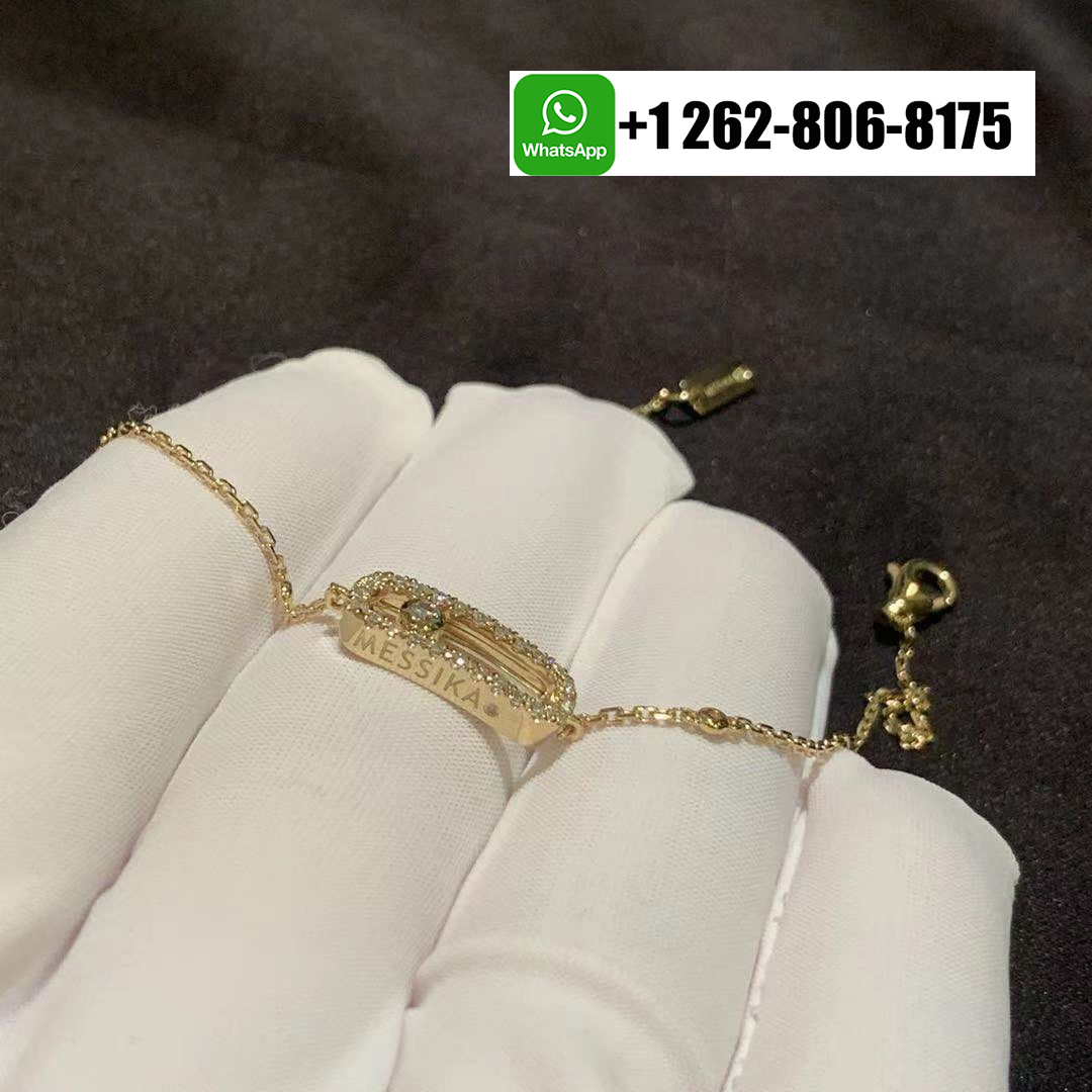 Messika Move Uno Bracelet 18k Yellow Gold and Pave Diamonds 04706