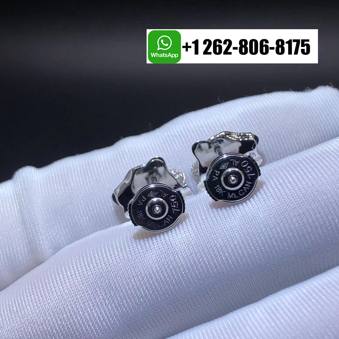 Panthere de Cartier 18K White Gold Pave Diamond Stud Earrings N8050700