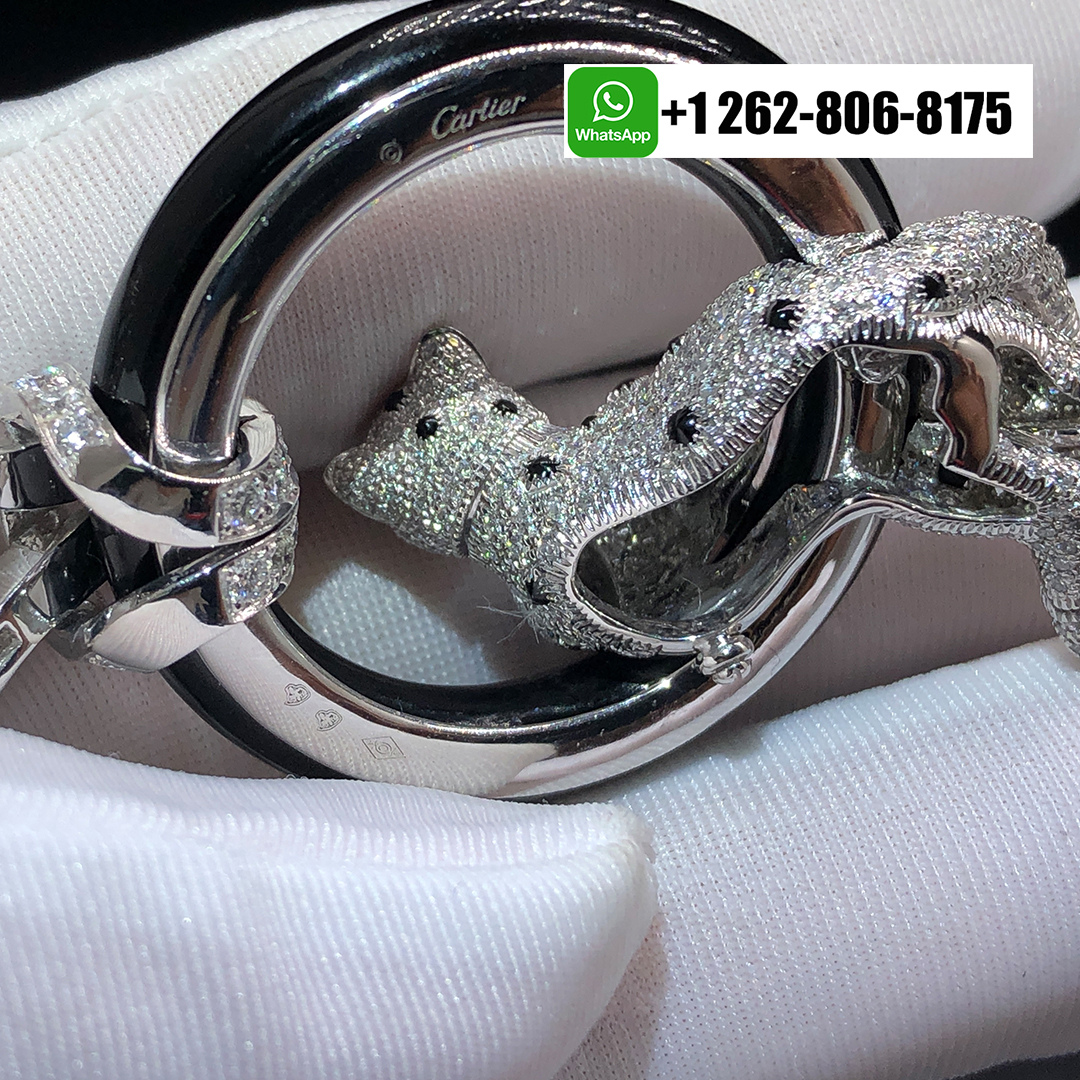 Panthère de Cartier High Jewellery Necklace with Diamonds Paved and Emerald HP700834