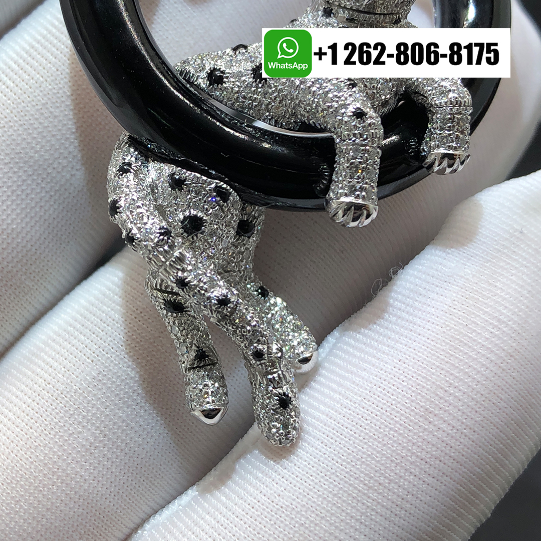 Panthère de Cartier High Jewellery Necklace with Diamonds Paved and Emerald HP700834