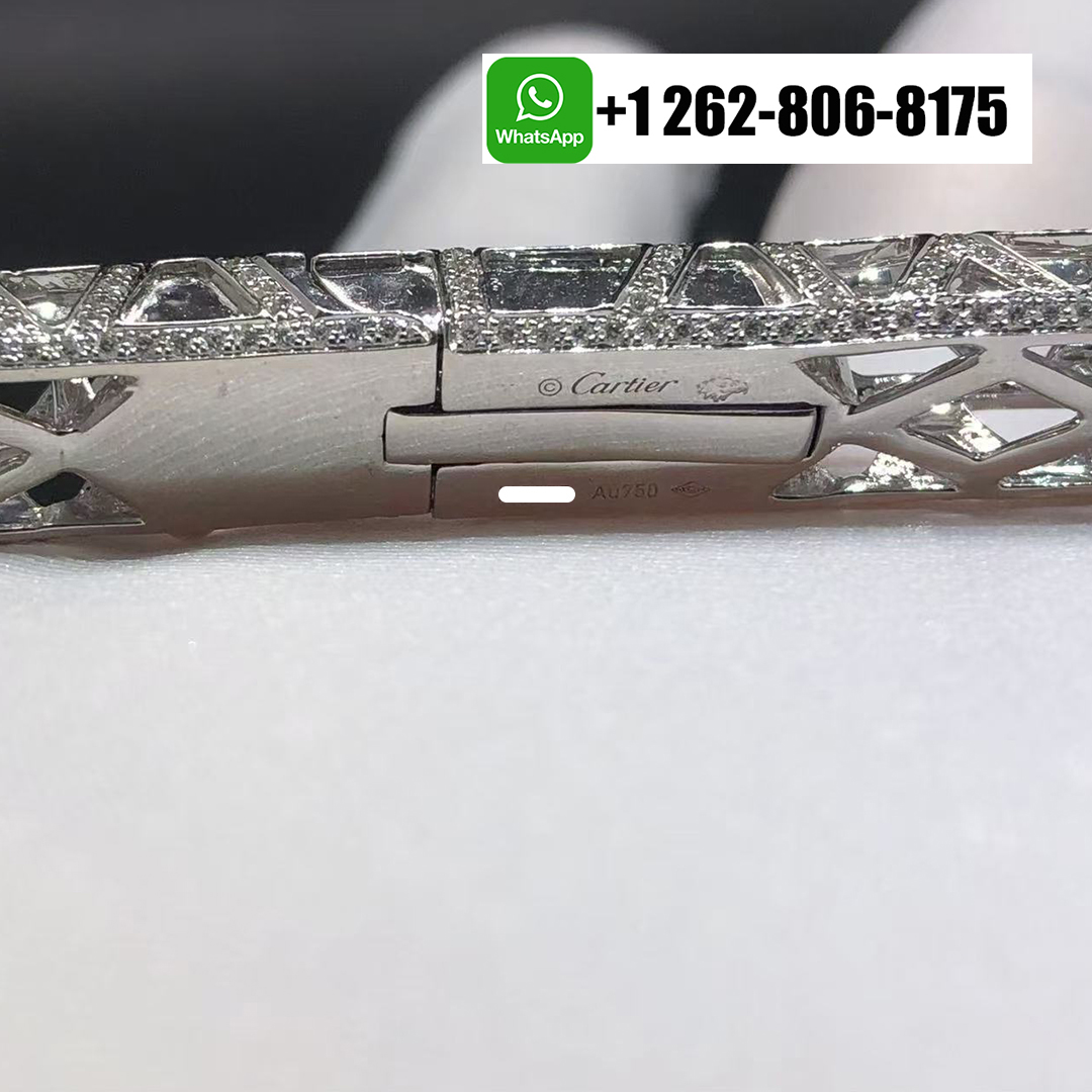 Panthere de Cartier High Jewelry Hollow Choker Necklace Paved Diamond 18k White Gold H7000525