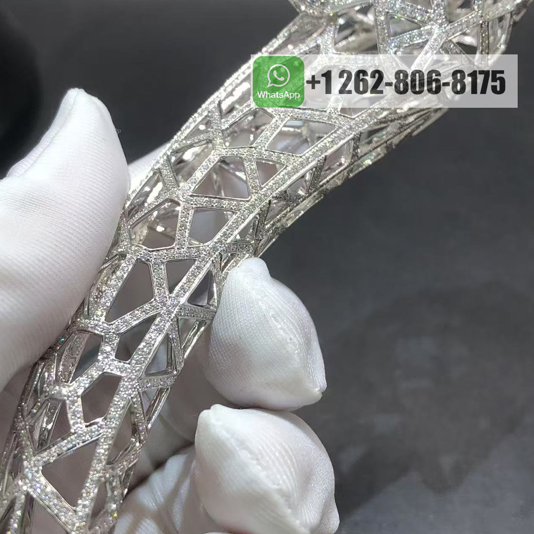 Panthere de Cartier High Jewelry Hollow Choker Necklace Paved Diamond 18k White Gold H7000525