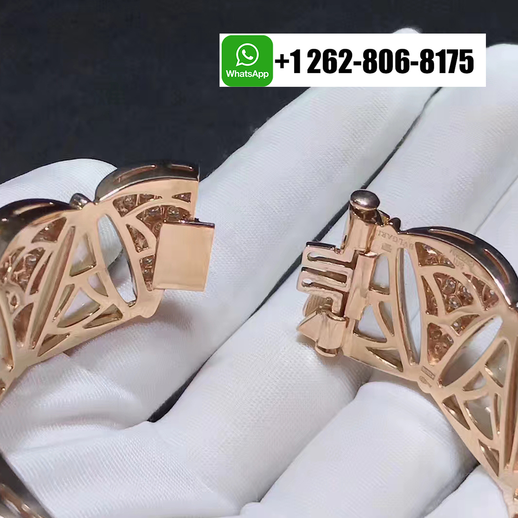 Bvlgari 18k Rose Gold Diamond And Mother-of-pearl Divas’ Dream High Jewelry Bracelet