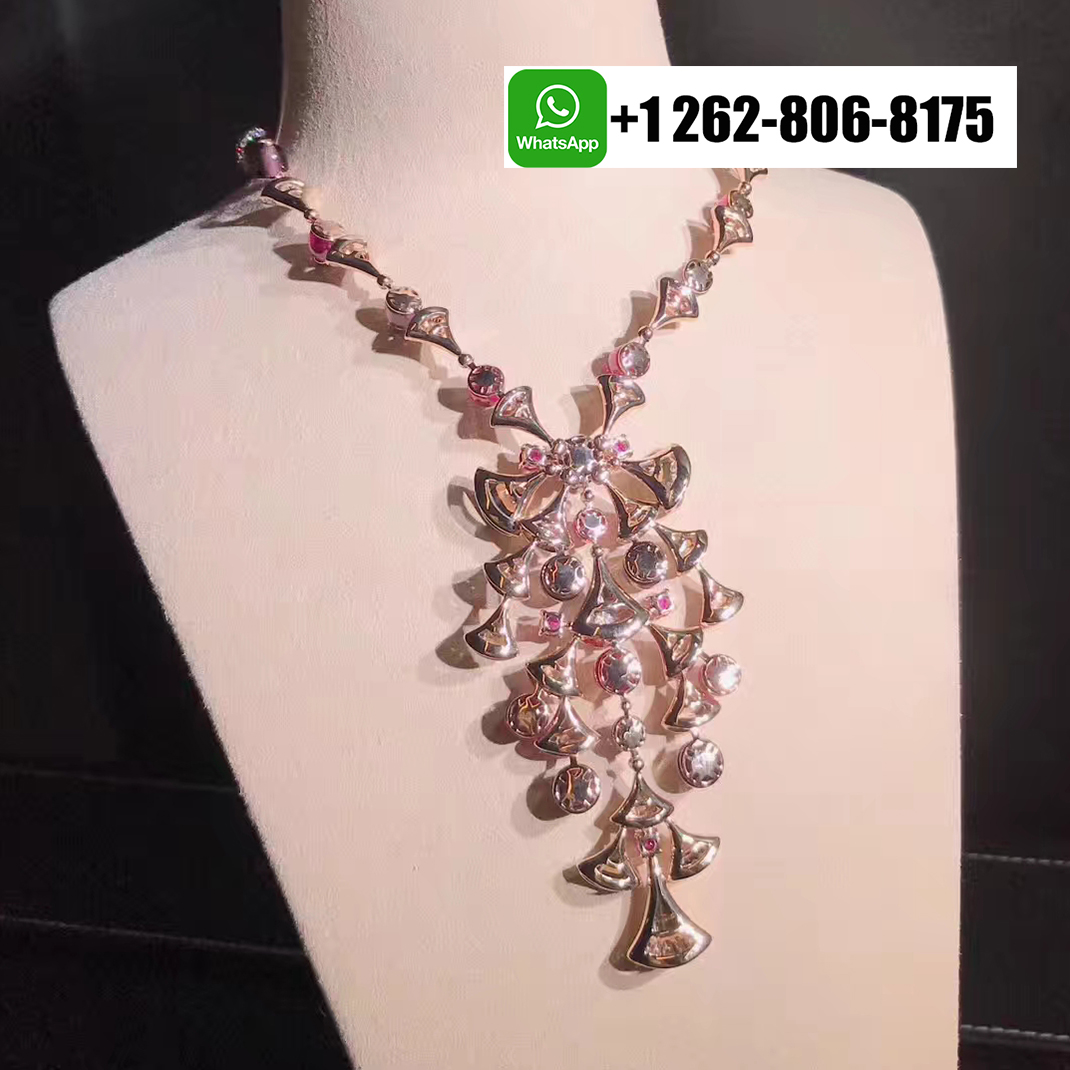 Bvlgari Amethyst, Pink Tourmaline and Diamond Divas Dream High Jewelry Necklace in 18k Rose Gold