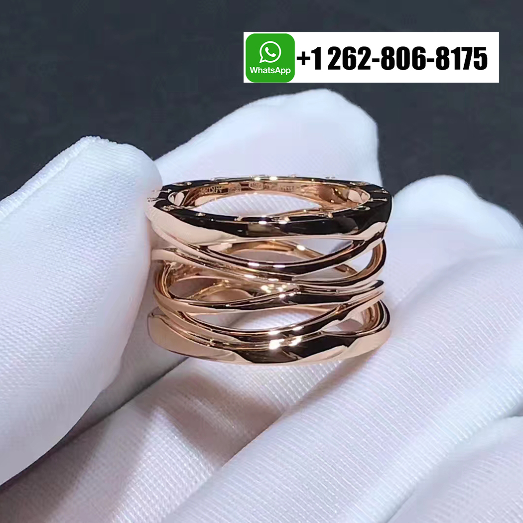 Bvlgari B.Zero1 Design Legend 18K Rose Gold 4-Band Ring