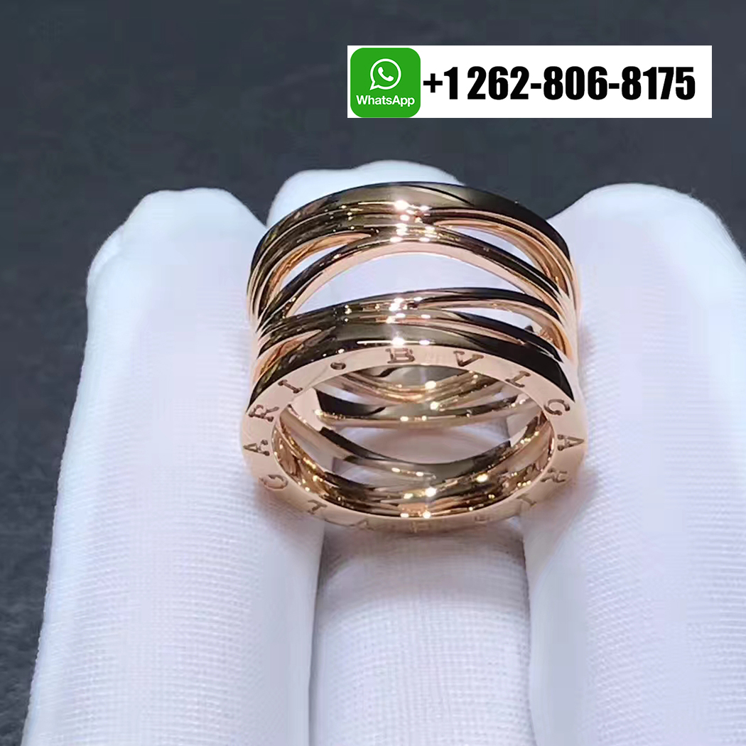 Bvlgari B.Zero1 Design Legend 18K Rose Gold 4-Band Ring