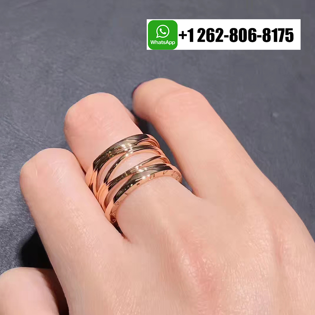 Bvlgari B.Zero1 Design Legend 18K Rose Gold 4-Band Ring