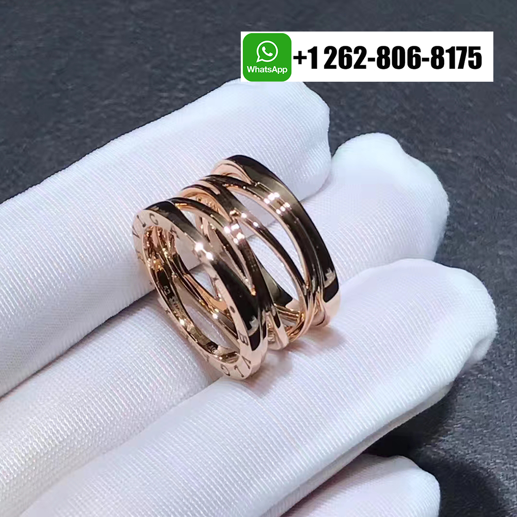 Bvlgari B.Zero1 Design Legend 18K Rose Gold 4-Band Ring