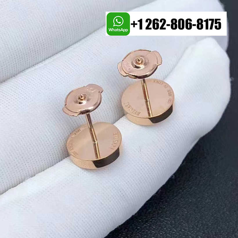 Bvlgari Bvlgari 18k Rose Gold Single Stud Earring with Onyx 354730