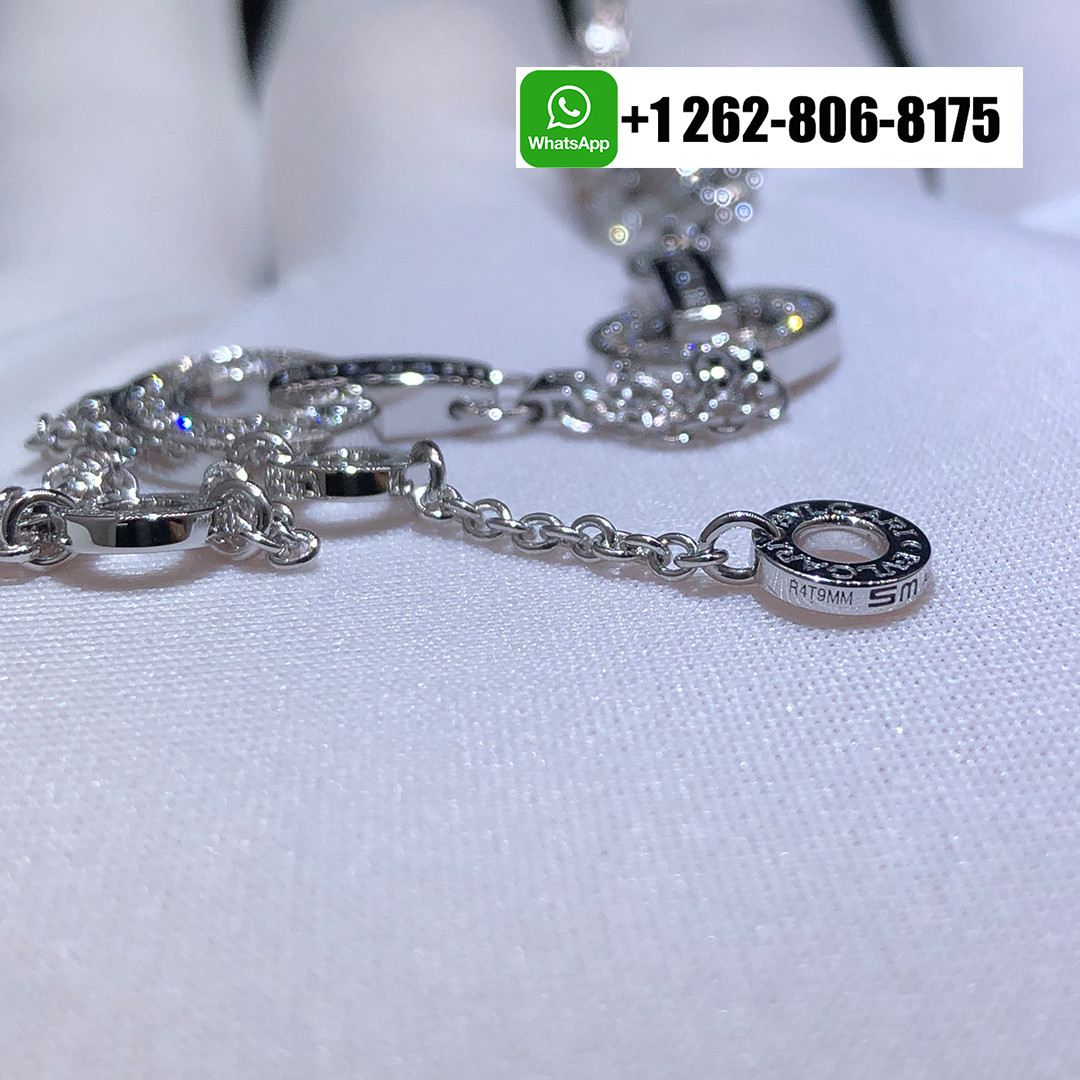 Bvlgari Bvlgari Openwork 18k White Gold Full Pavé Diamonds Bracelet 357939